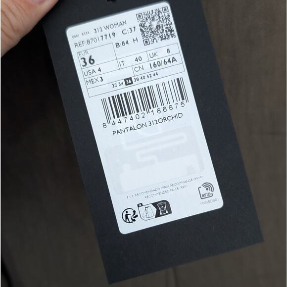 NWT Mango MNG Selection Orchid Seamless Linen Blend Straight Leg Pants, size 4 - Picture 3 of 11